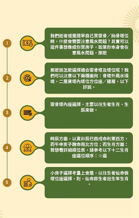 塔位方位生肖|塔位坐向參考表：風水命理教你選吉位 